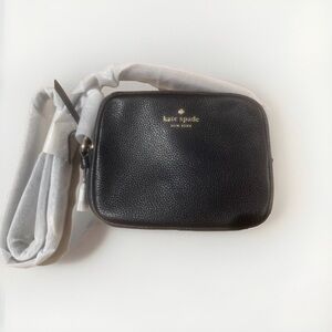 🆕 Kate Spade Mulberry Street Paper Crossbody Bag Black Pebbled Leather